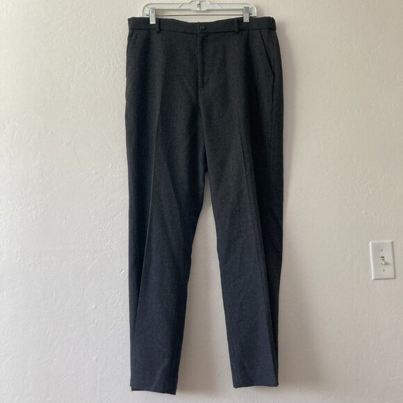 Orvis 100% Wool Flannel Classic Gray Trouser Pants High Rise Minimalist 16 NWT - Picture 1 of 12